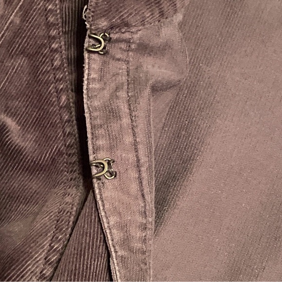 Chico’s Brown Corduroy Military Jacket Hook & Eye Grommet Front size 1 - Picture 7 of 14